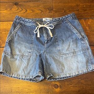 Old Navy Light Blue Jean Shorts with Drawstring